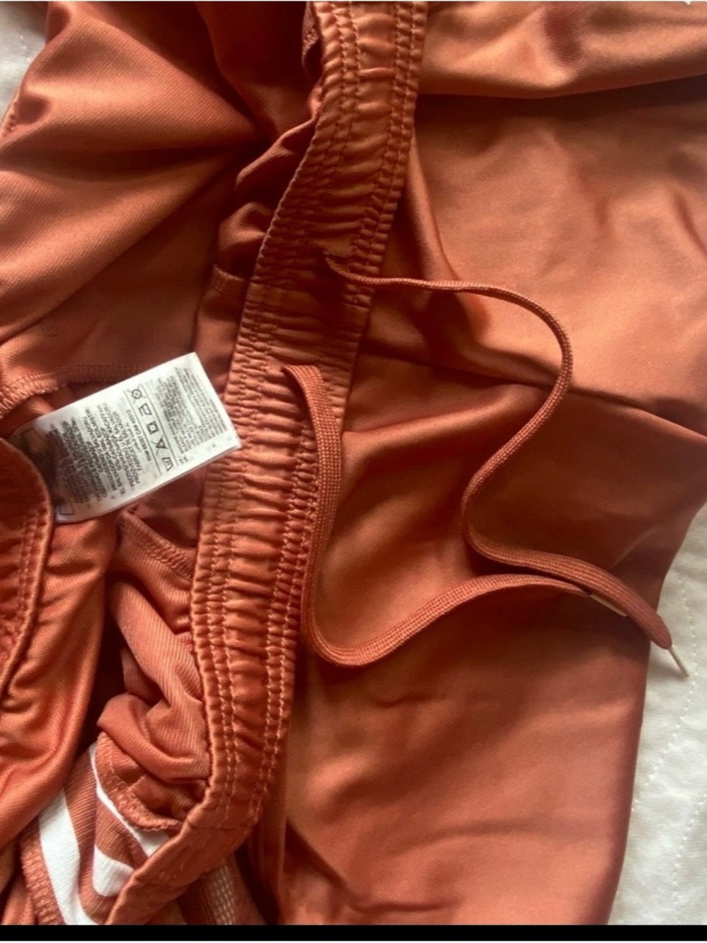 adidas Orange Joggers with White Side Stripes - Picture 9 of 10